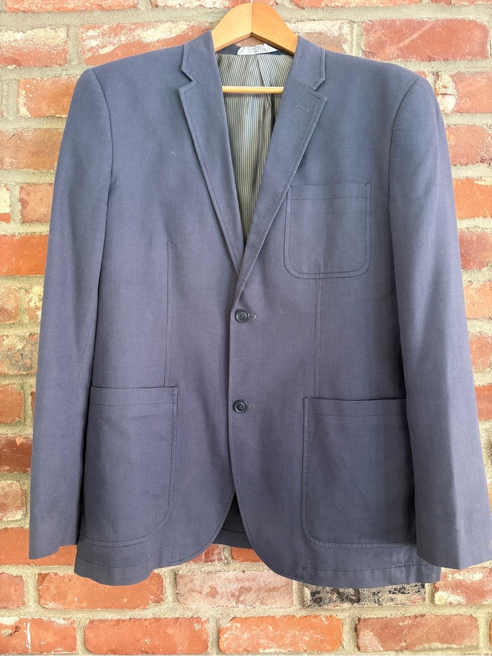 Perry Ellis Blazer Sport Coat 44R Two Button Single Vent Dark Grey